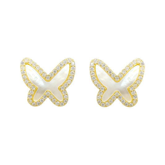 Pearl Butterfly Earrings