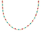 Turkuaz/Mercan İnci Doğal Taş Kolye