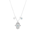 Hamsa Hand Kette mit Augen-Detail