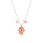 Hamsa Hand Kette mit Augen-Detail