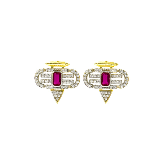 Serenay Earrings with Colorful Stones