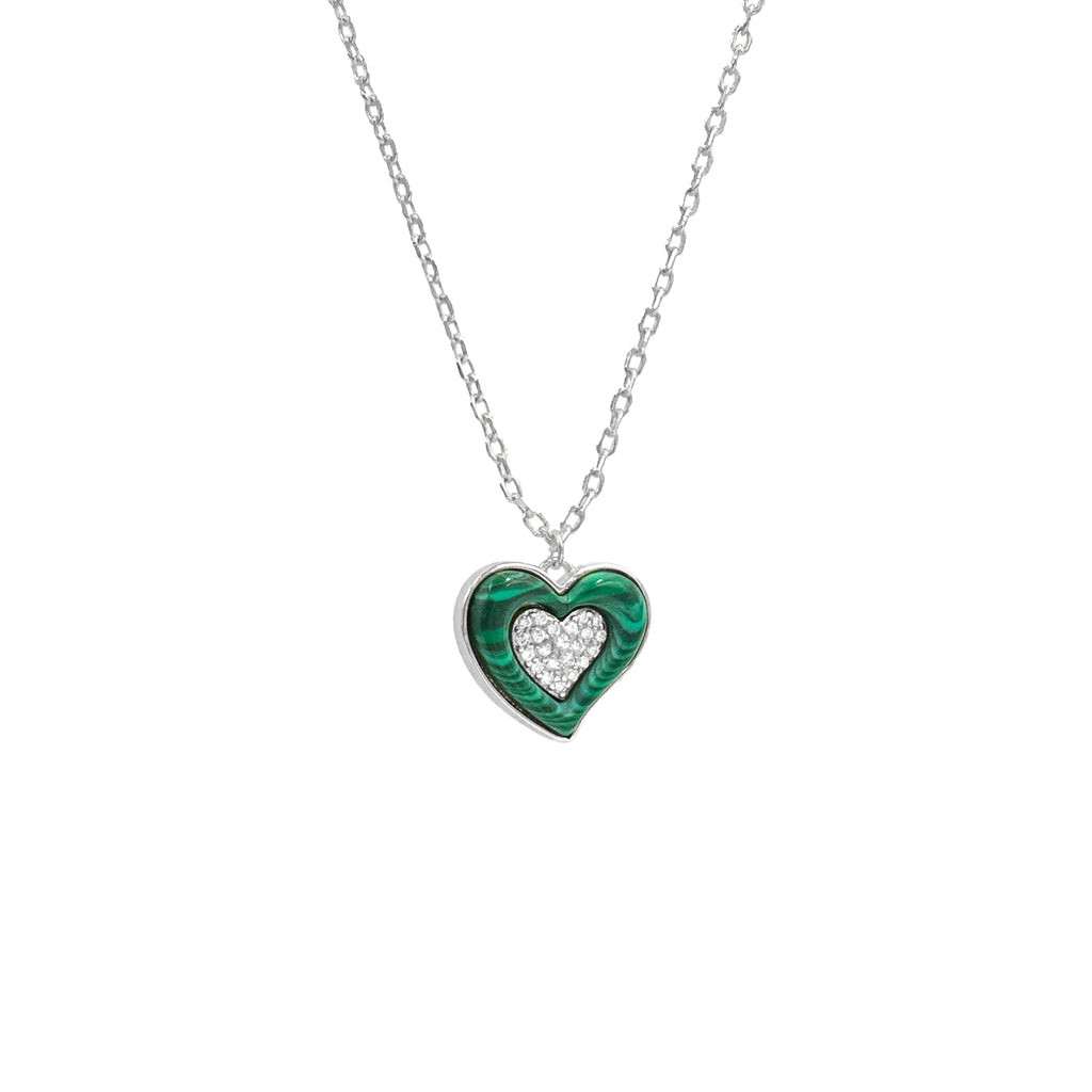 Malachite Heart Necklace