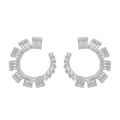 Baguette Stone Waterway Design Earring