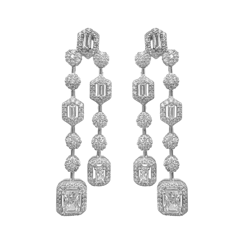 Şekilli Baget Tasarım Sallantılı Küpe