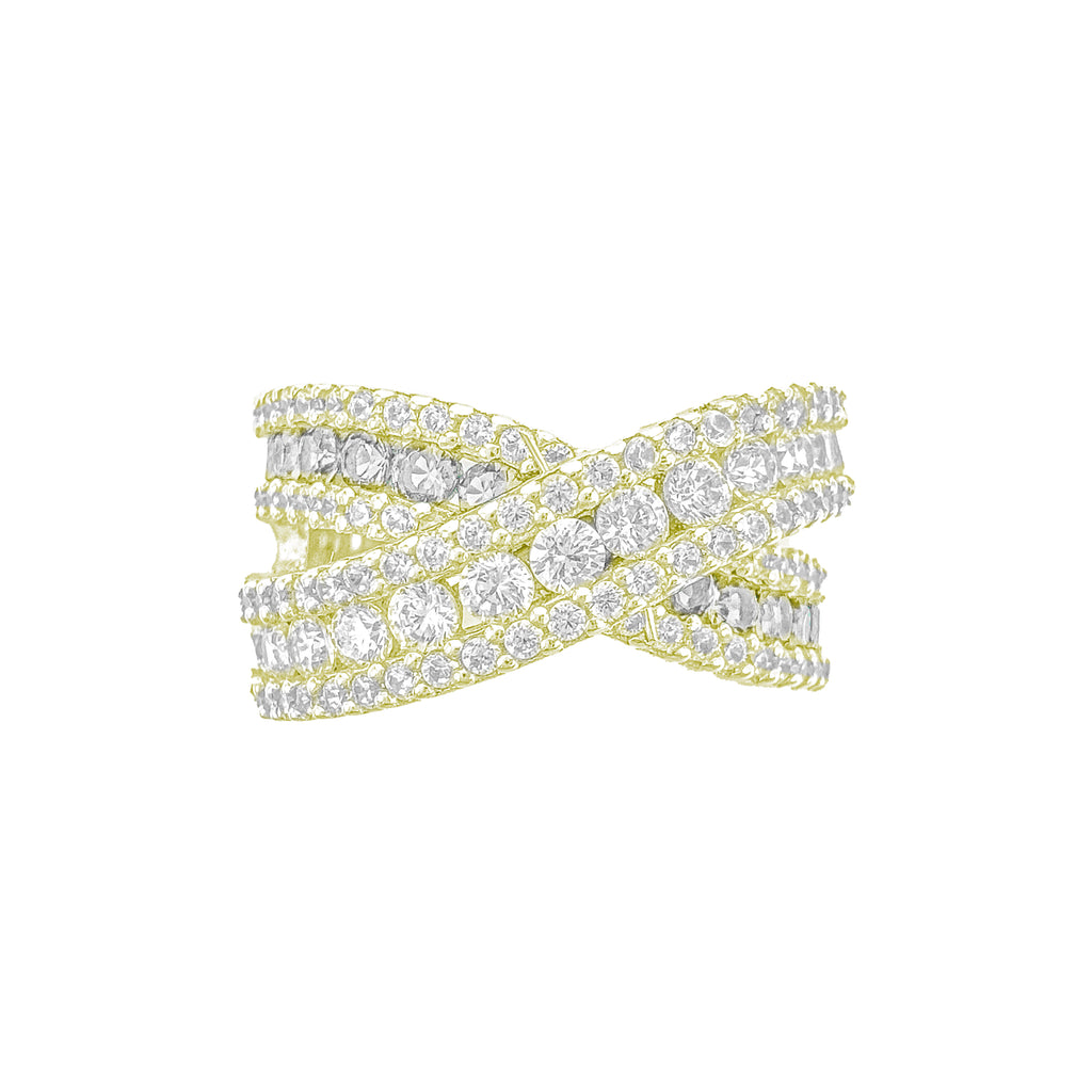 İkili Round Çapraz Yüzük