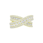 İkili Round Çapraz Yüzük