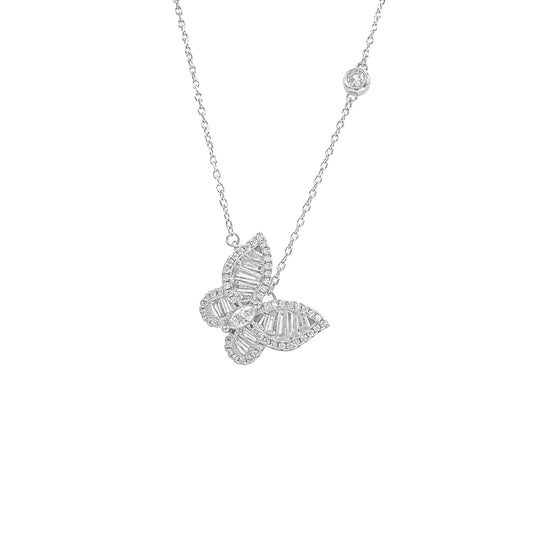 Baget Taşlı Butterfly Kolye