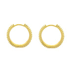 Büyük Boy Taşlı Halka Küpe