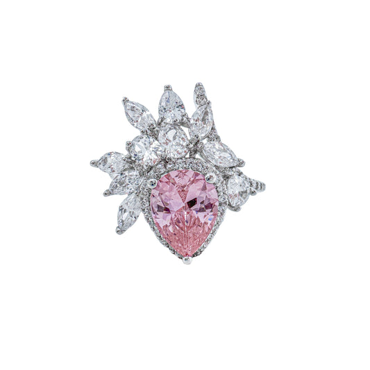 Pink Stone Design Ring