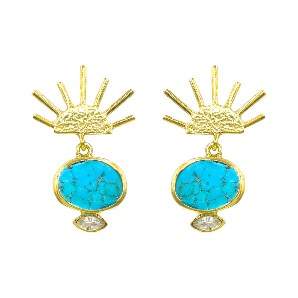 Turquoise Stone Earrings
