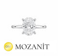 Ein ovaler Moissanit-Ring mit 1 Karat