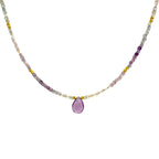 Ametist Taşlı Doğal Taş Kolye