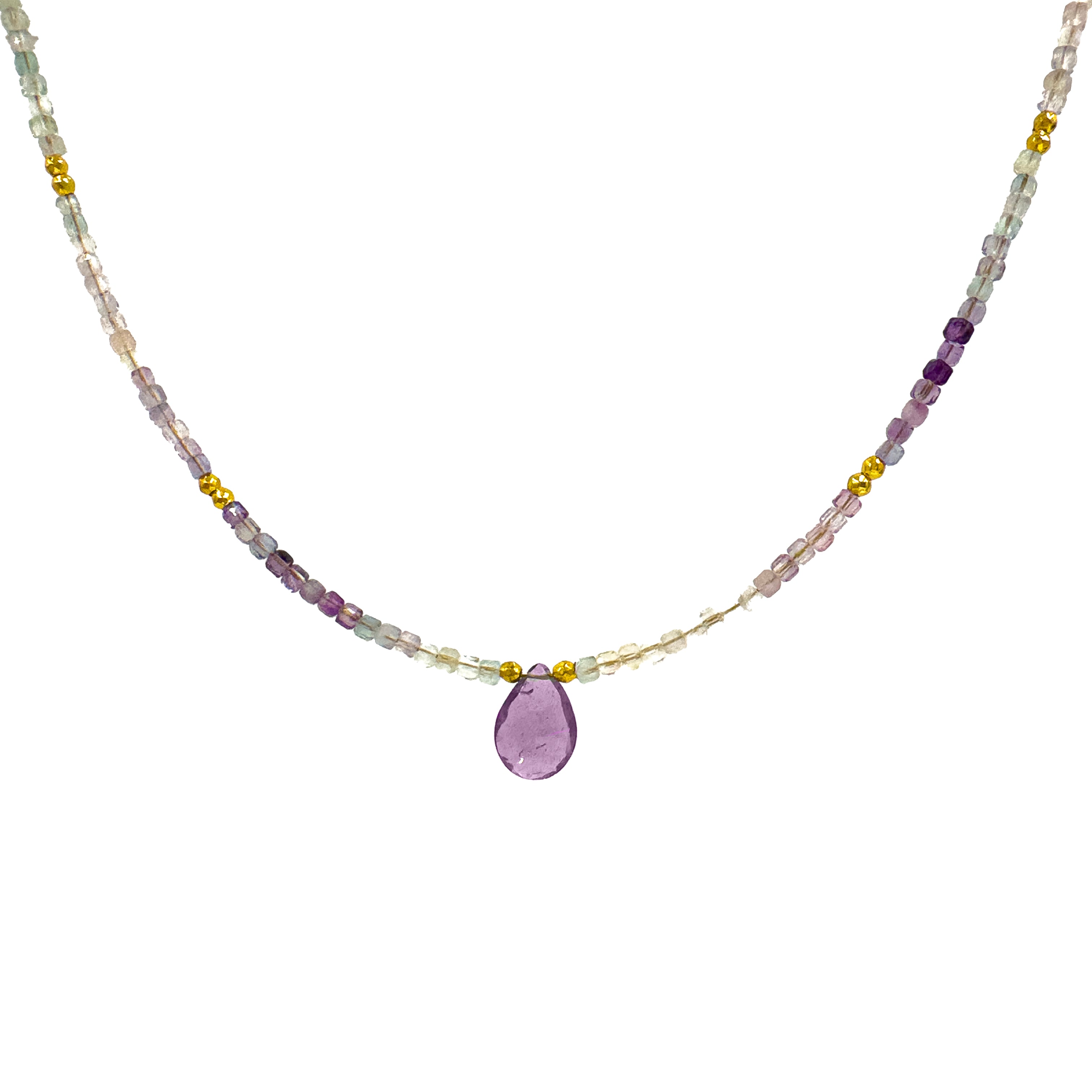 Ametist Taşlı Doğal Taş Kolye