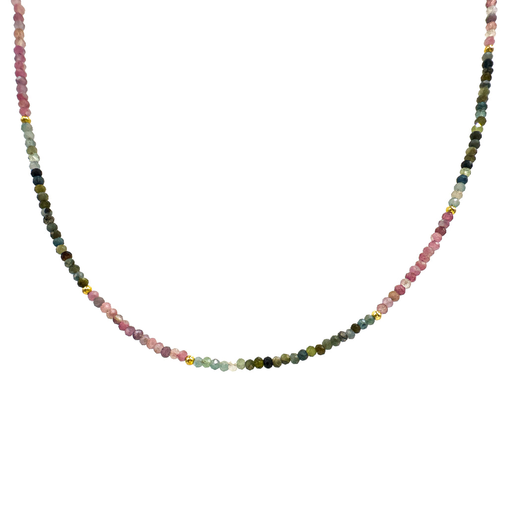 Doğal Turmalin Taşlı Kolye