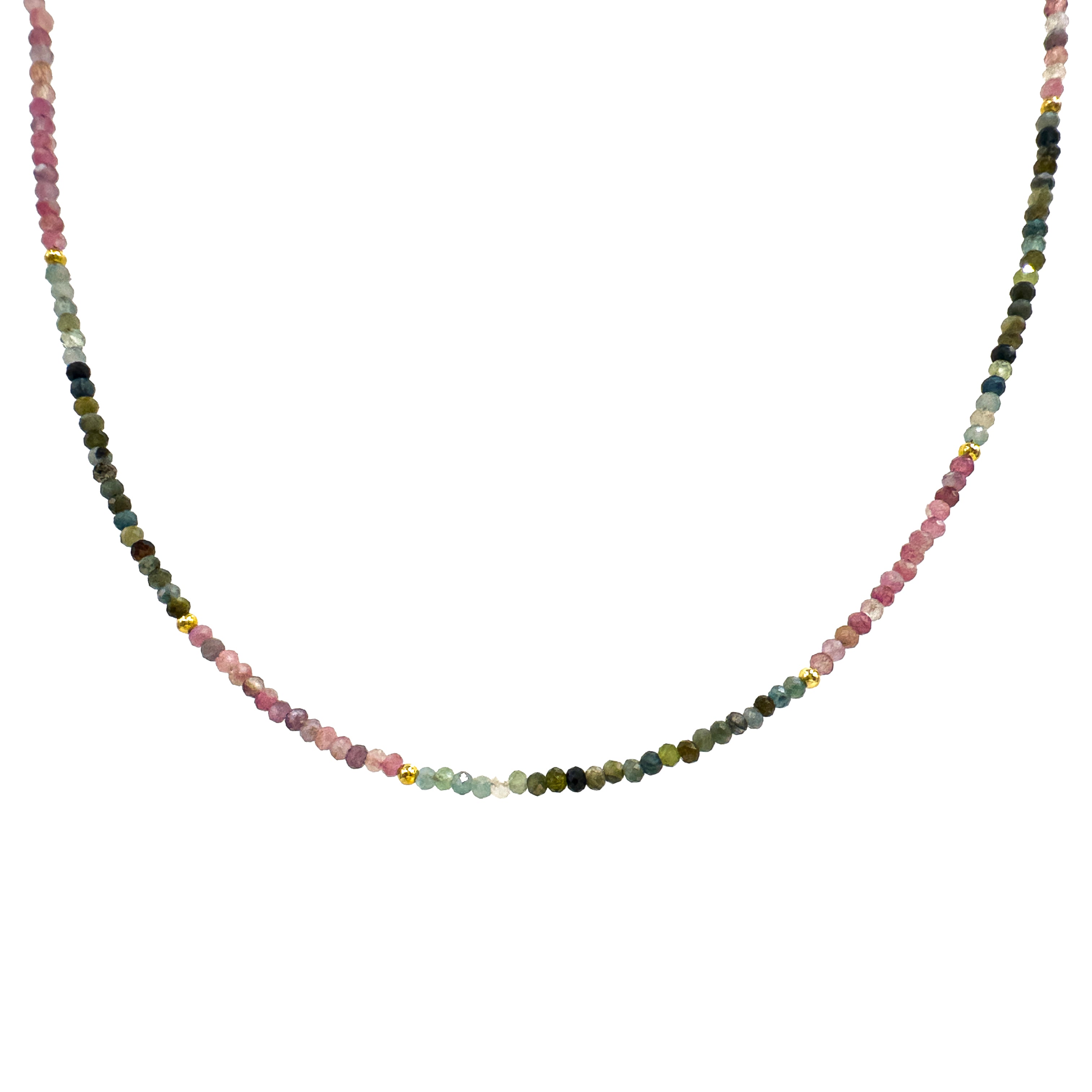 Doğal Turmalin Taşlı Kolye