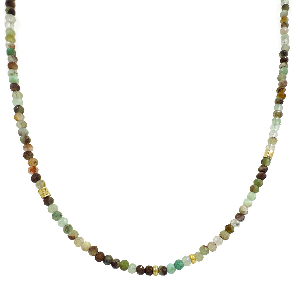 Amazonit Taşlı Doğal Taş Kolye