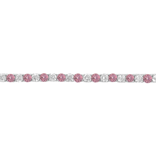 İki buçuk mm Pembe Taşlı Suyolu Bileklik
