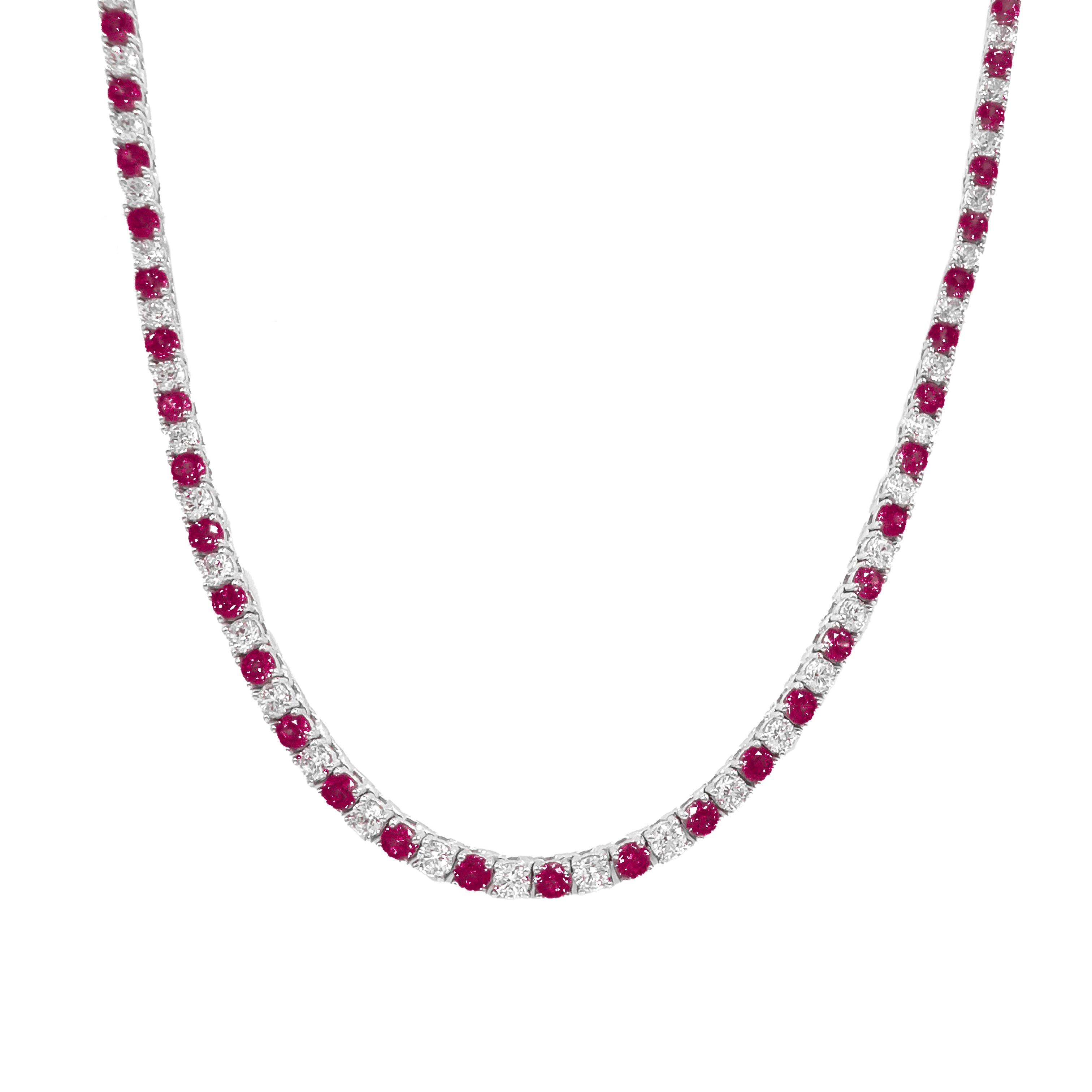 Üç mm Fuşya Taşlı Suyolu Kolye