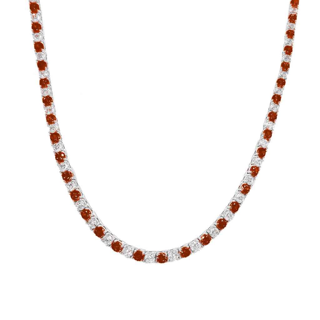 Üç mm Garnet Taşlı Suyolu Kolye