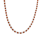 Üç mm Garnet Taşlı Suyolu Kolye