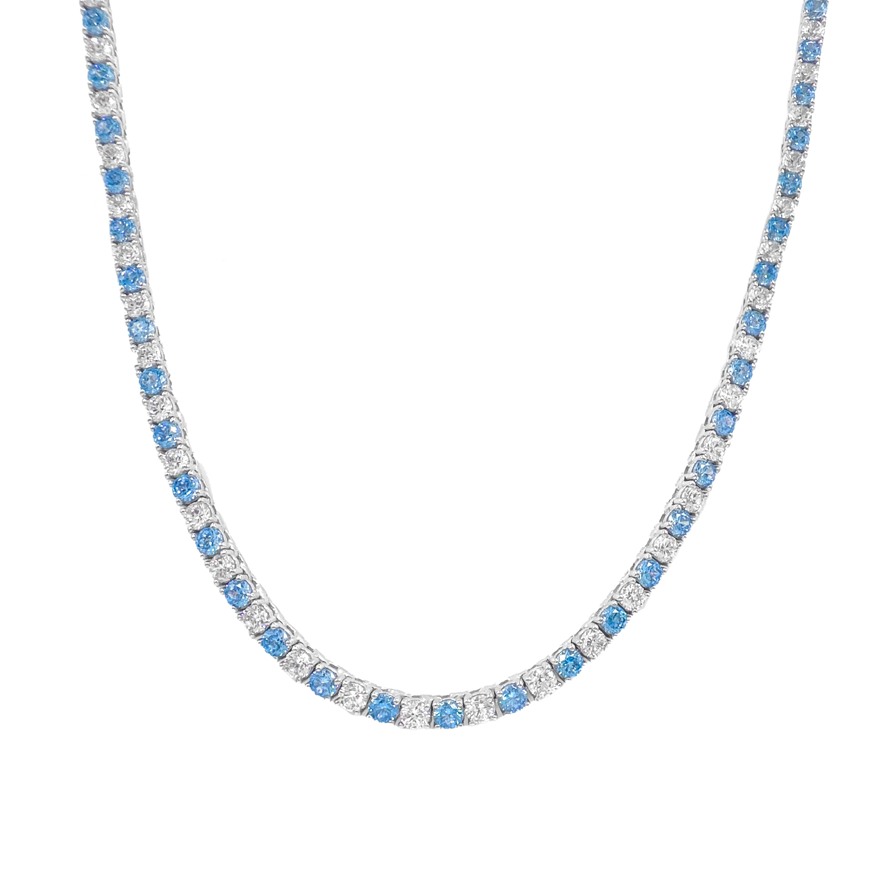 İki buçuk mm Aqua Taşlı Suyolu Kolye