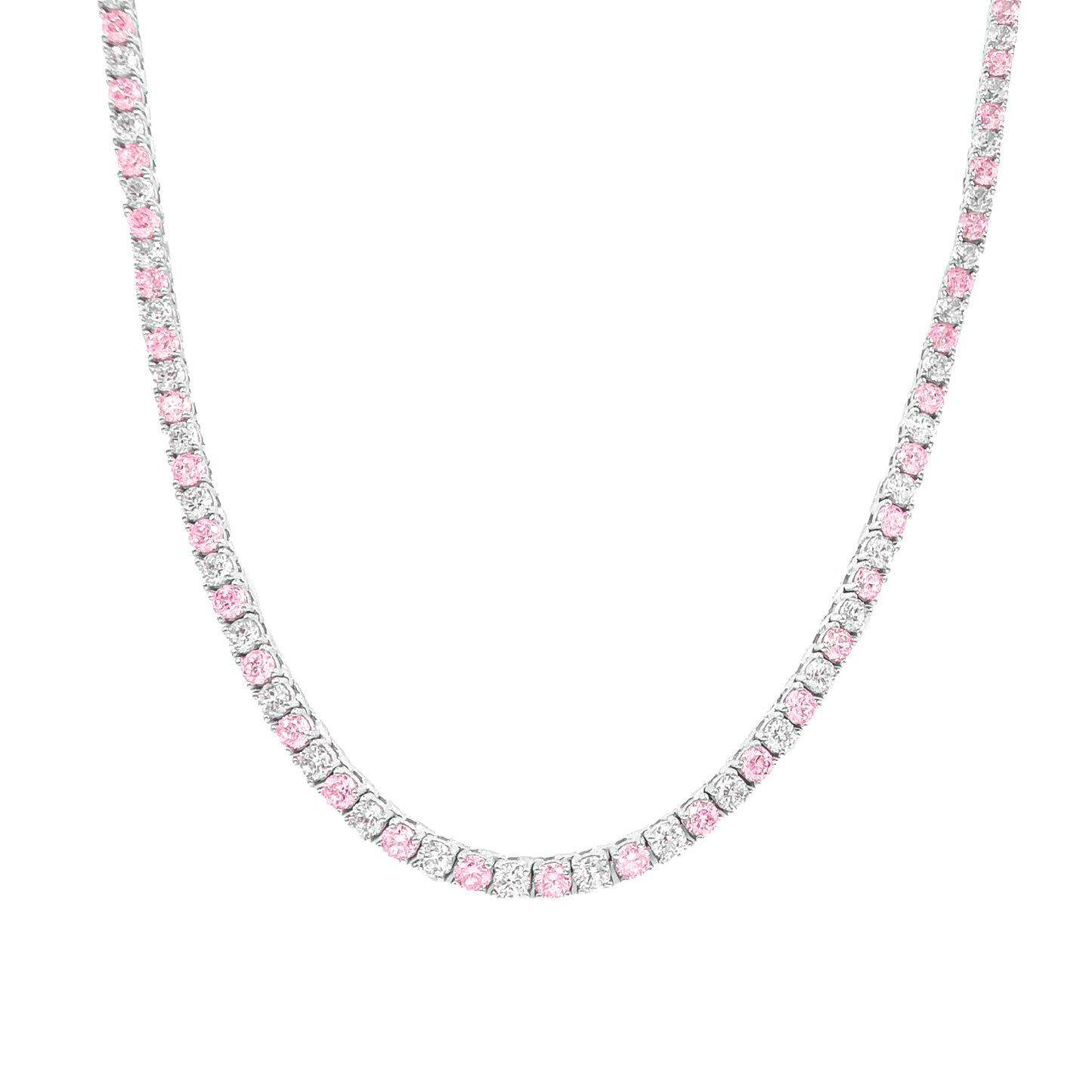 Üç mm Pembe Taşlı Suyolu Kolye