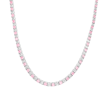 Üç mm Pembe Taşlı Suyolu Kolye