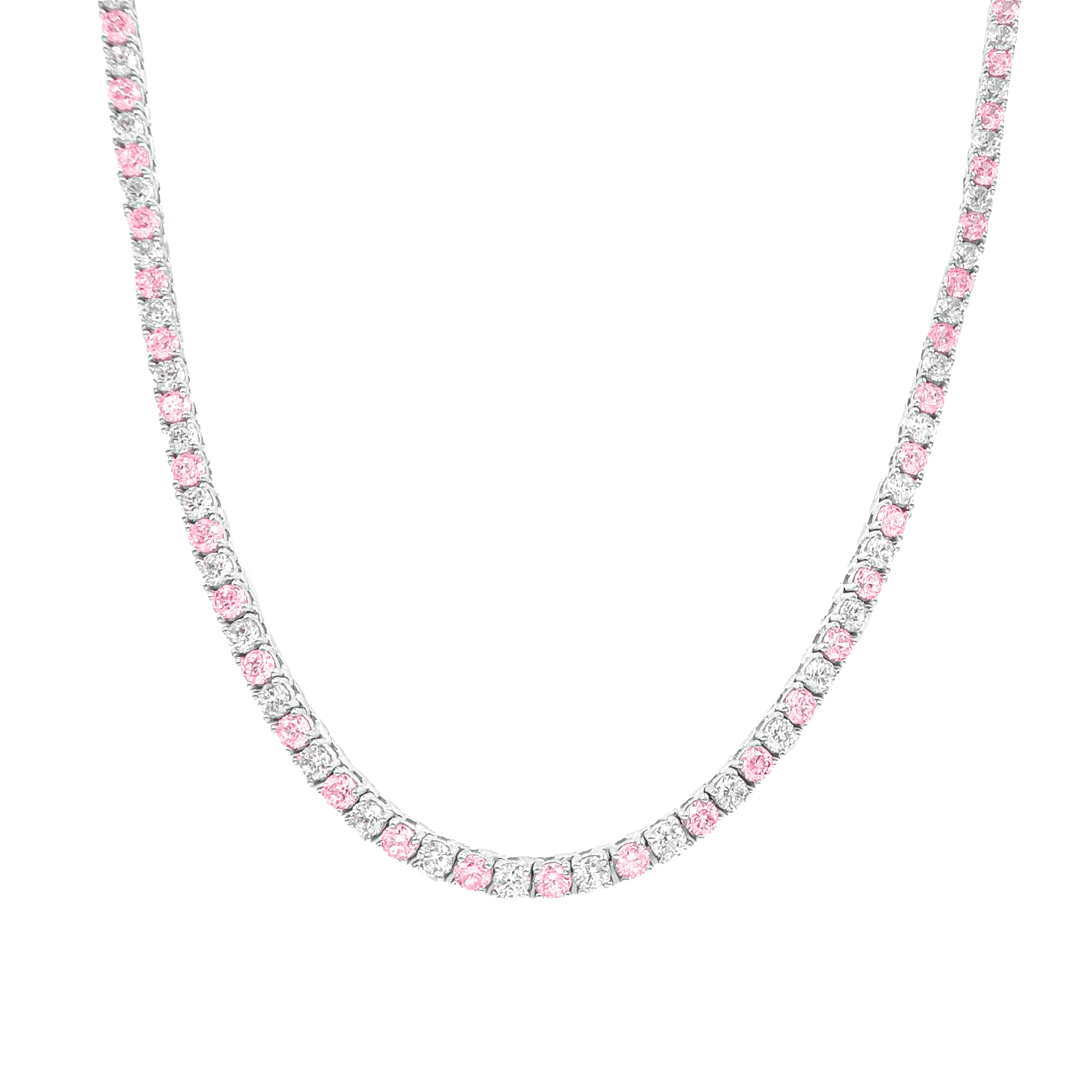 İki buçuk mm Pembe Taşlı Suyolu Kolye