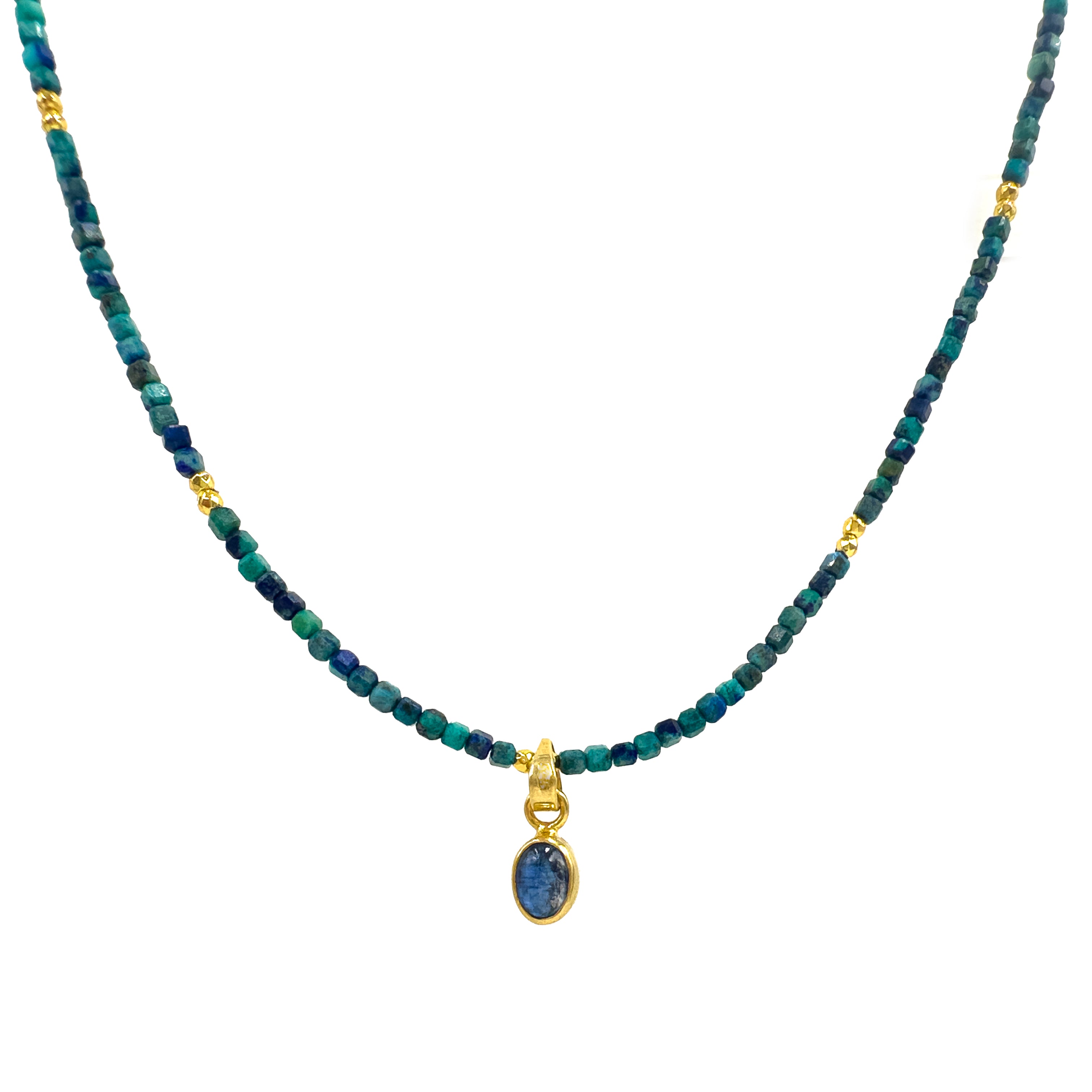 Azurit Doğal Taş Kolye