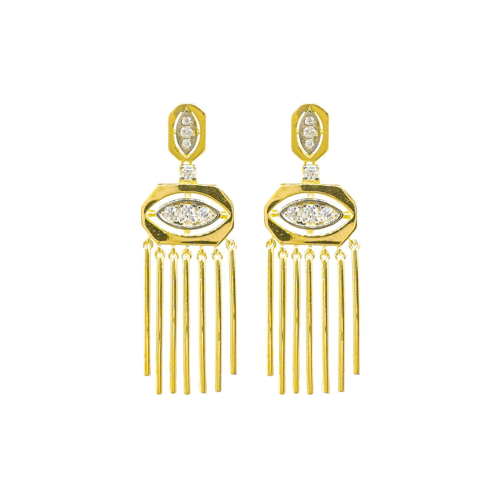 Sallantılı Taşlı Küpe