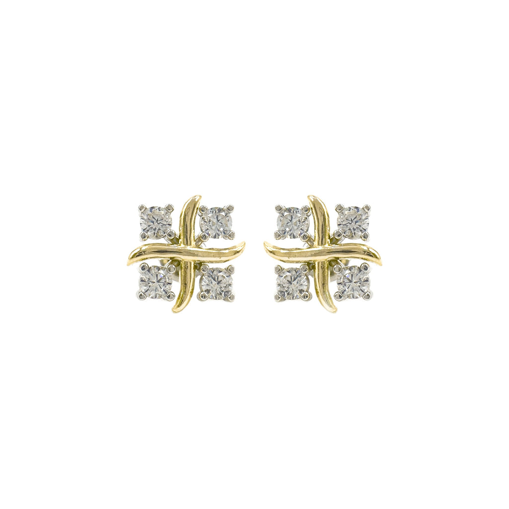 Two Color Stone Earrings