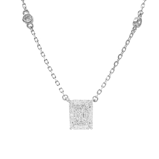 Ice Cut Taşlı Kare Kesim Kolye