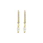 Markiz Taşlı Halka Küpe