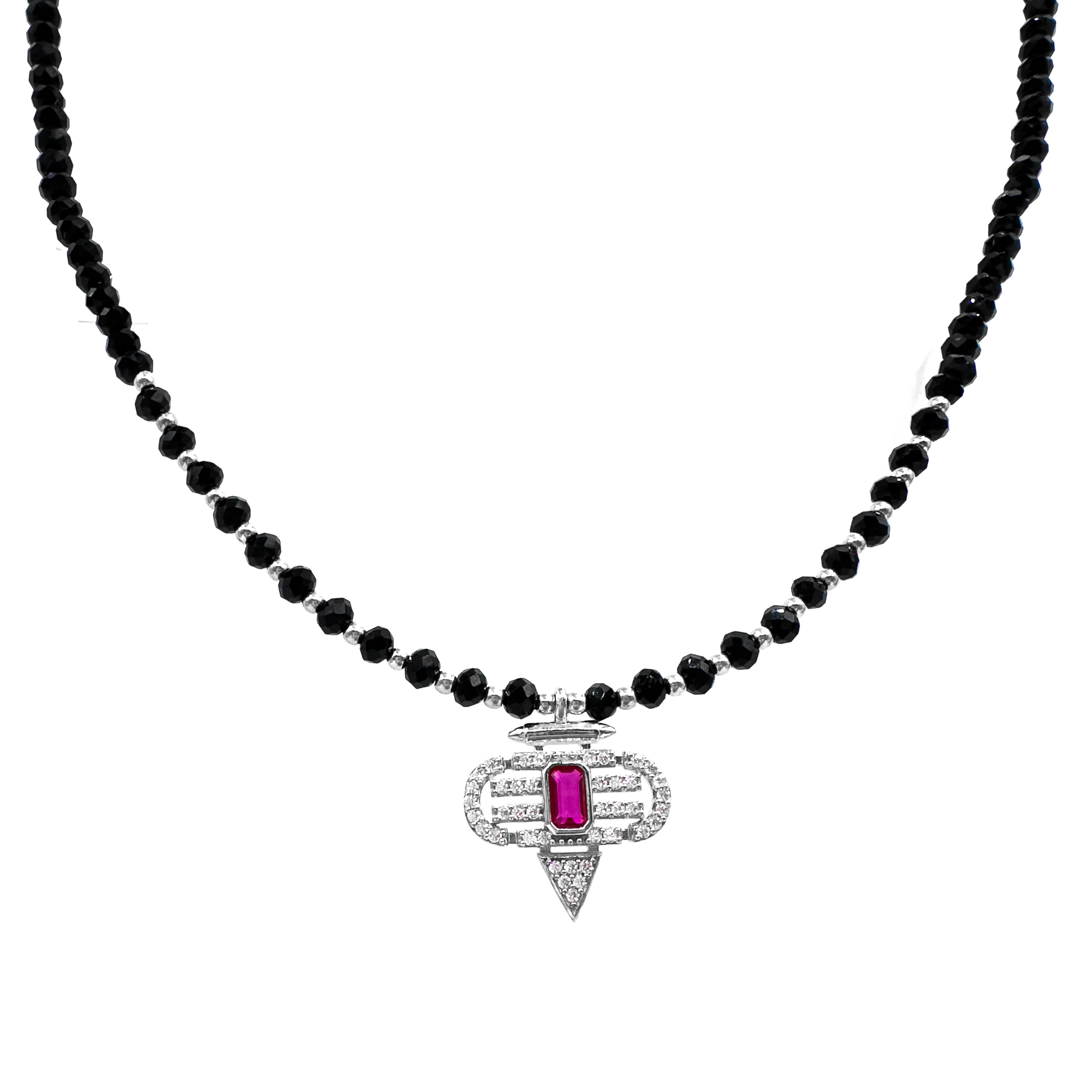 Design Halskette aus Onyx-Naturstein