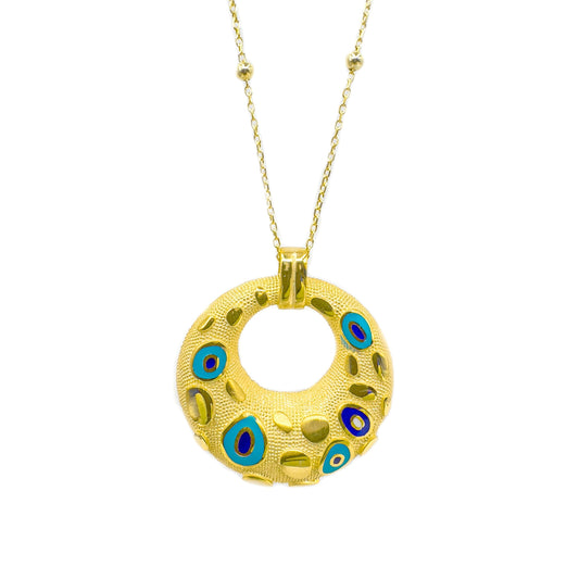 Evil Eye Enamel Necklace