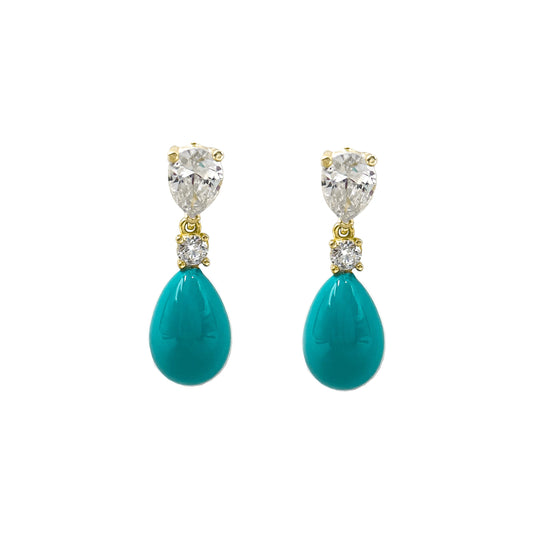 Blue Drop Earrings