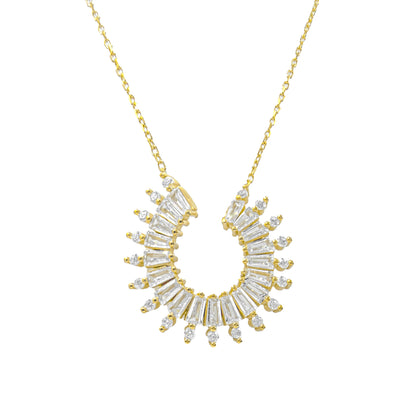 Trapez Taşlı Tasarım Kolye