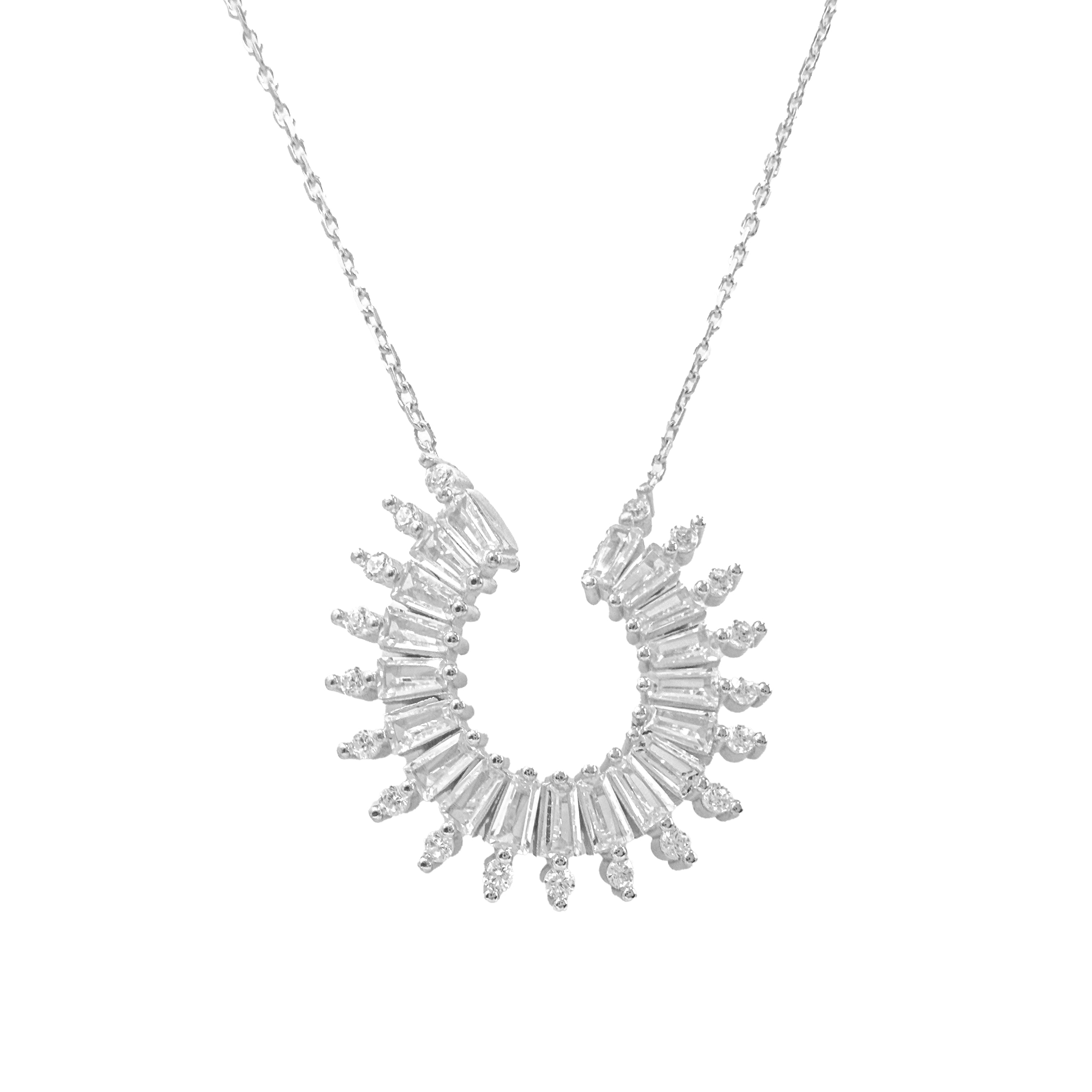 Trapez Taşlı Tasarım Kolye