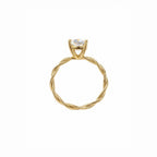 İki Karat Burgu Mozanit Oval Yüzük
