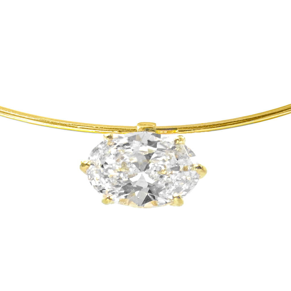 Tasarım Oval Kesim Choker Kolye