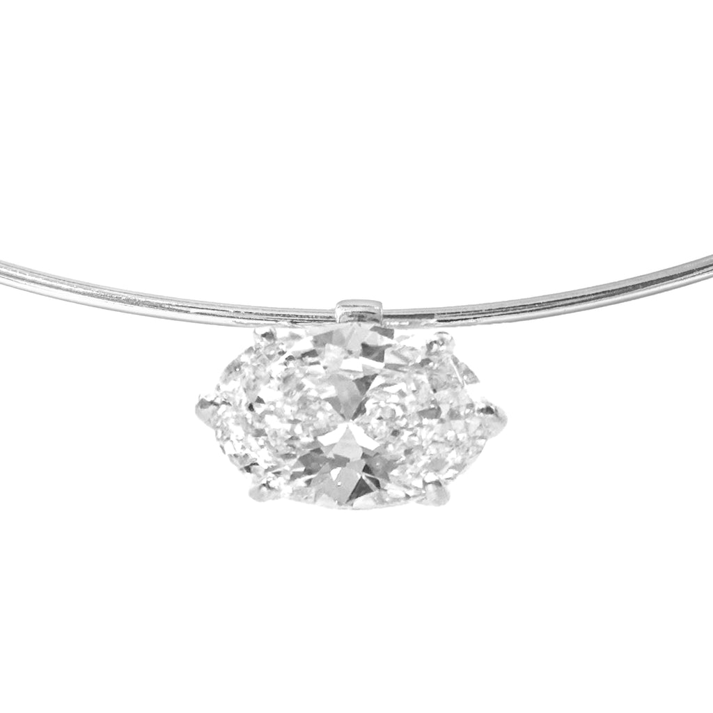 Tasarım Oval Kesim Choker Kolye