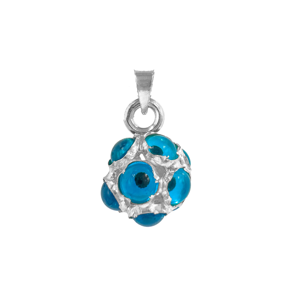 Nostaljik Mavi Taşlı Nazarlı Tasarım Kolye Ucu