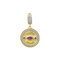 Colorful Stone Medallion Pendant / Charm