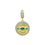 Colorful Stone Medallion Pendant / Charm