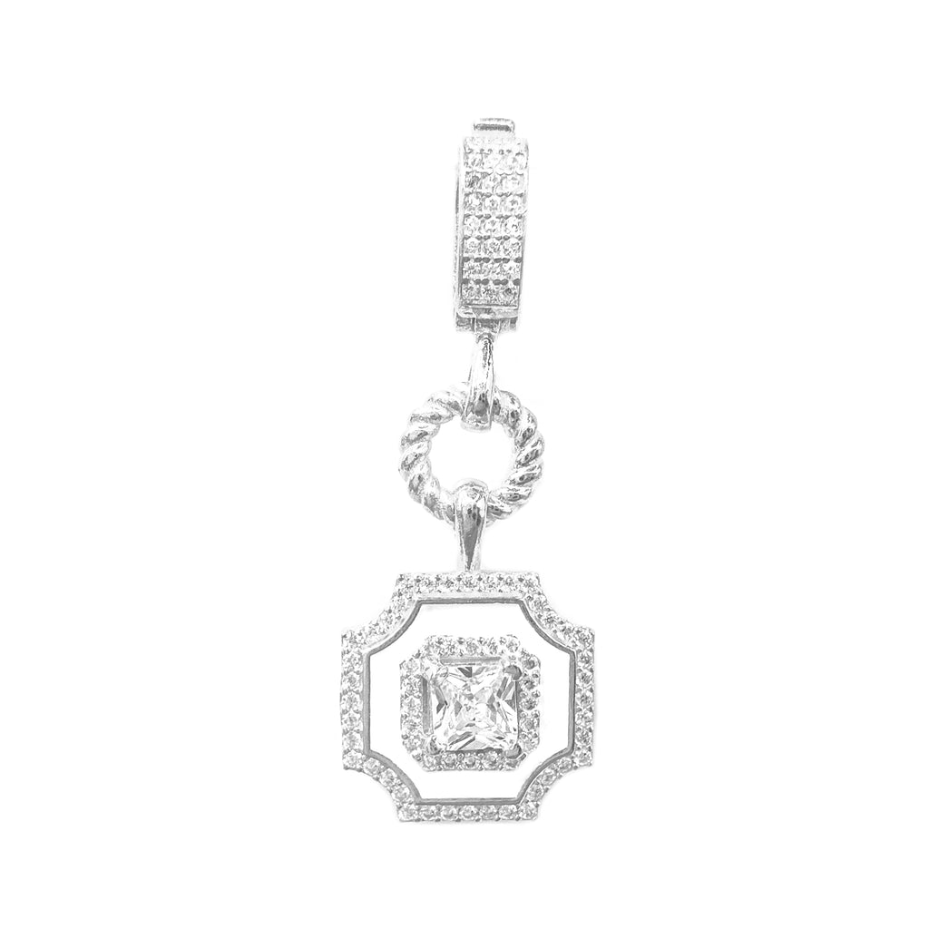 Weißer Emaille-Stein-Anhänger/Charm