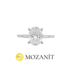 Bir Karat Mozanit Oval Yüzük