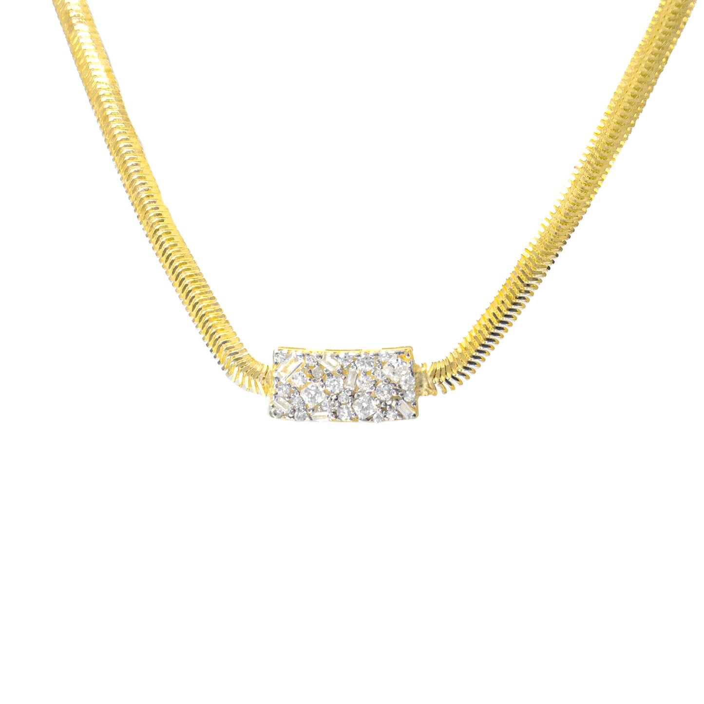 Taşlı Balıksırtı Kolye