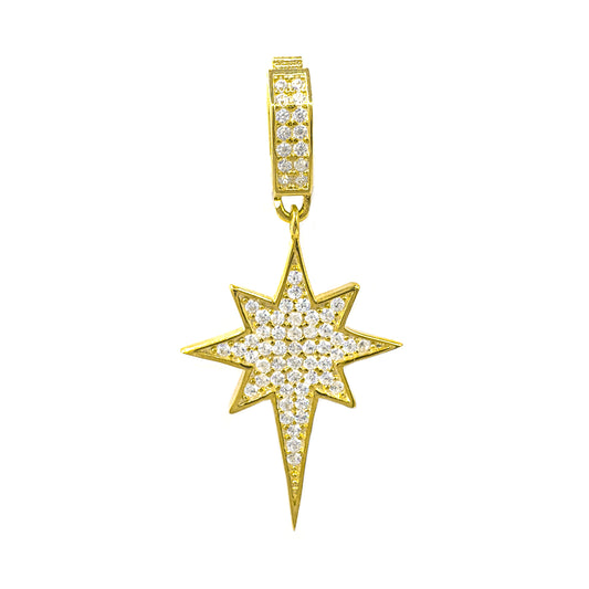 Small Shiny Polar Star Pendant / Charm