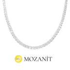 Üç mm Mozanit Suyolu Kolye