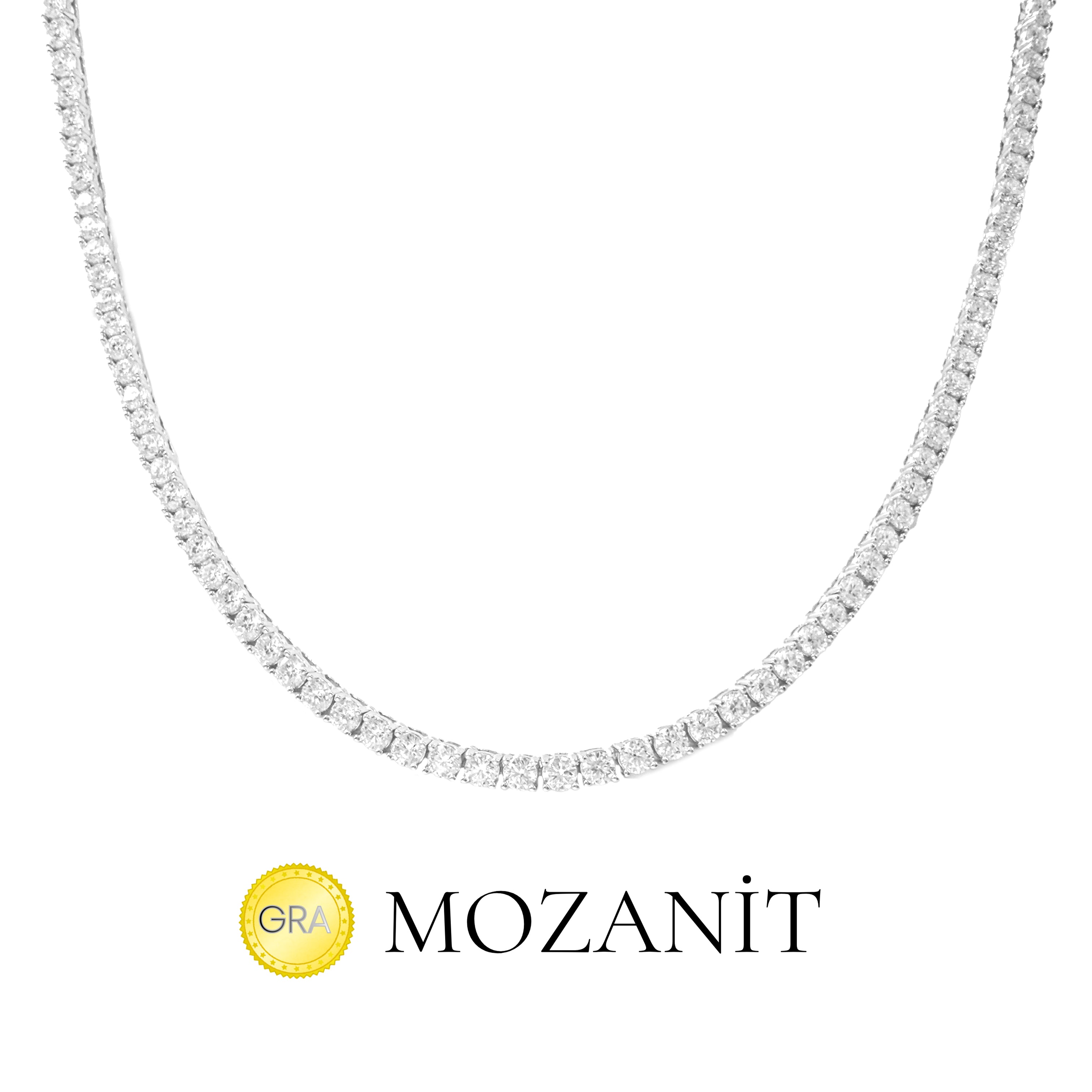 İki Buçuk mm Mozanit Suyolu Kolye